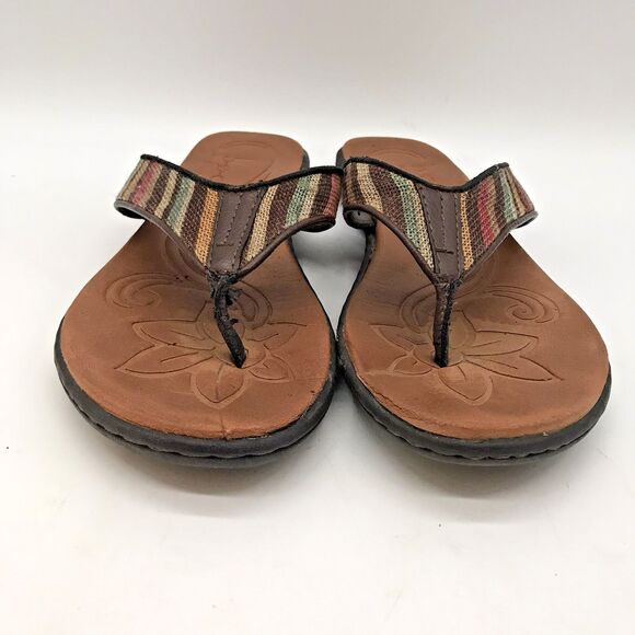b.o.c. Born Concept Zeva Striped Thong Sandals Women's 9 Flip Flops Western Boho - Picture 2 of 11